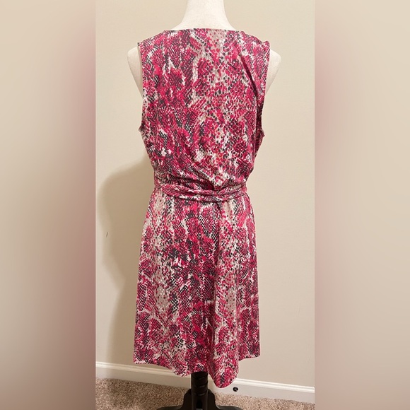 INC International Concepts Pink and White Sheath Midi Dress - Picture 3 of 4